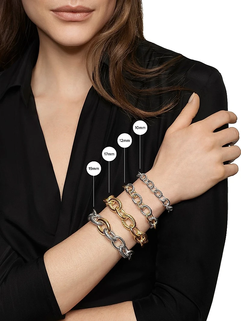 Oval Link Chain Bracelet Sterling Silver