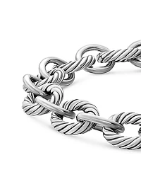 Oval Link Chain Bracelet Sterling Silver