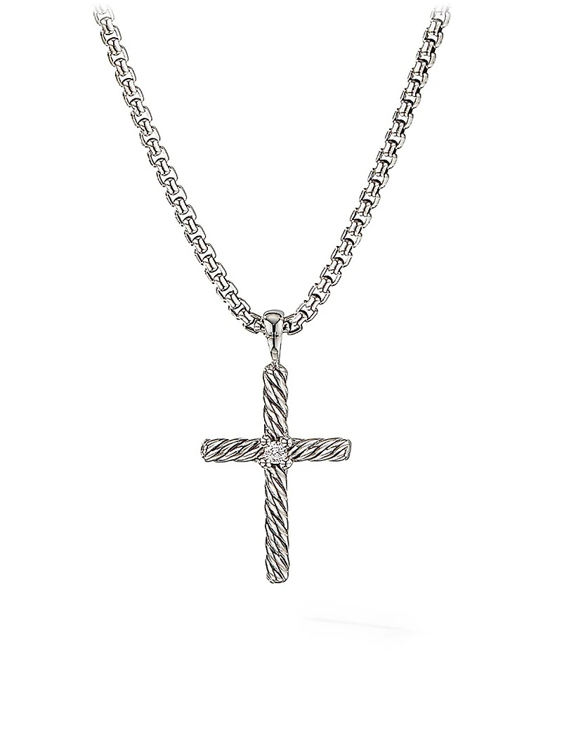 Cable Classics Cross Diamond Necklace