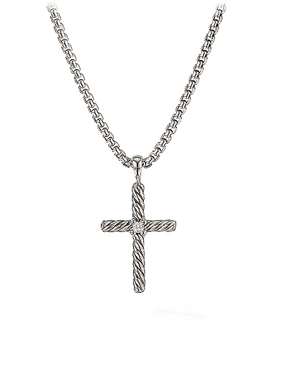 Cable Classics Cross Diamond Necklace