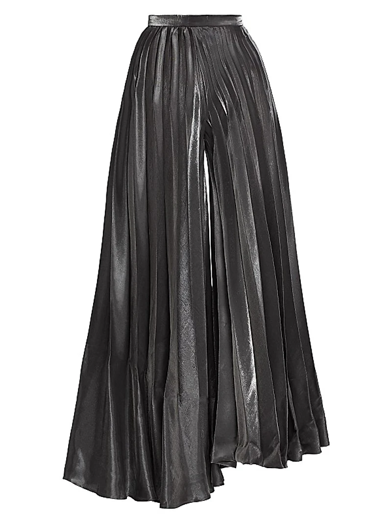 Metallic Pleated Pants