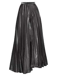 Metallic Pleated Pants