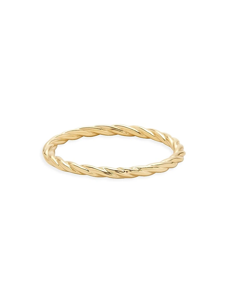 Liv 14K Yellow Gold Rope Ring