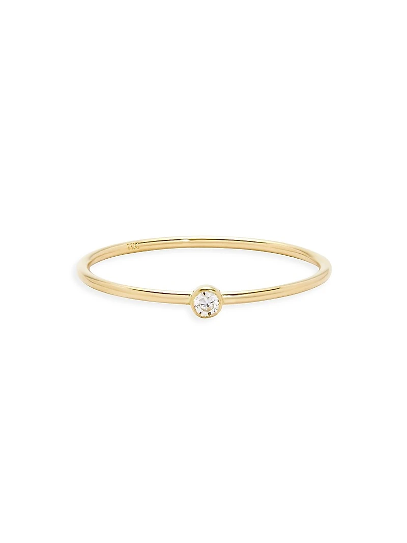 Eden 14K Yellow Gold & 0.05 TCW Diamond Ring