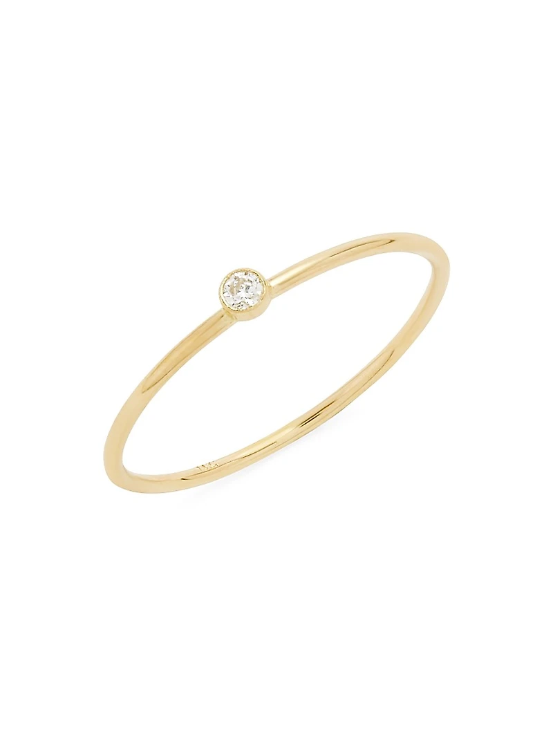 Eden 14K Yellow Gold & 0.05 TCW Diamond Ring
