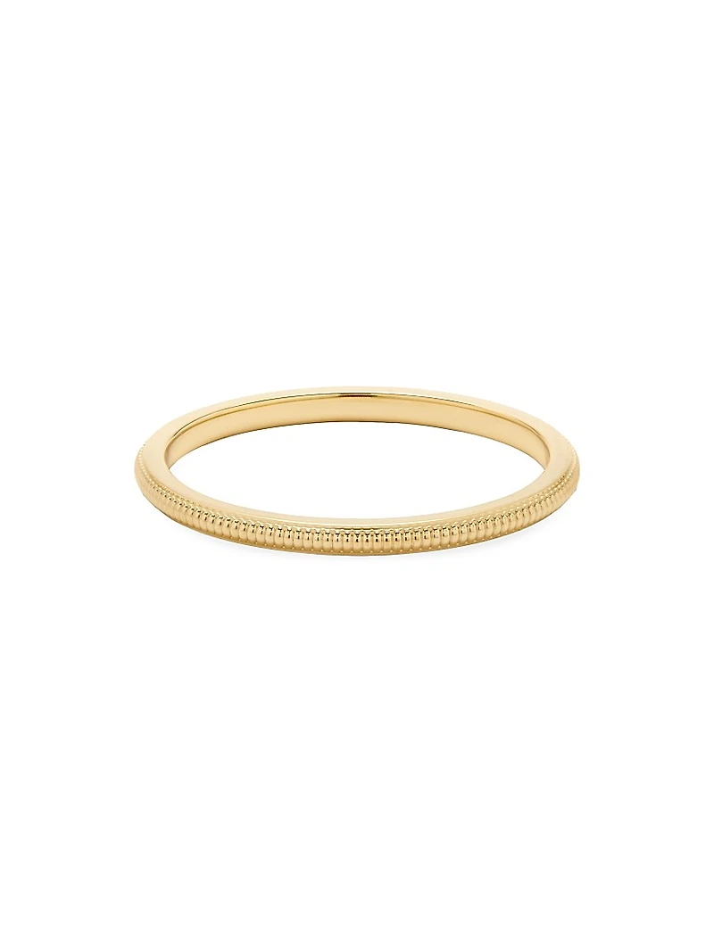 Iris 14K Gold Textured Band Ring