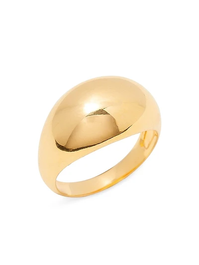 Alexi 14K-Yellow-Gold Vermeil Domed Ring