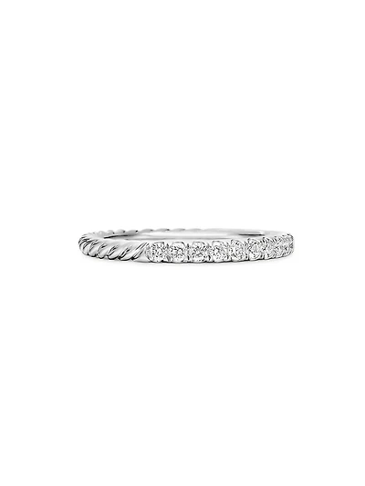 Cable Collectibles Stack Ring 18K White Gold
