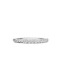 Cable Collectibles Stack Ring 18K White Gold