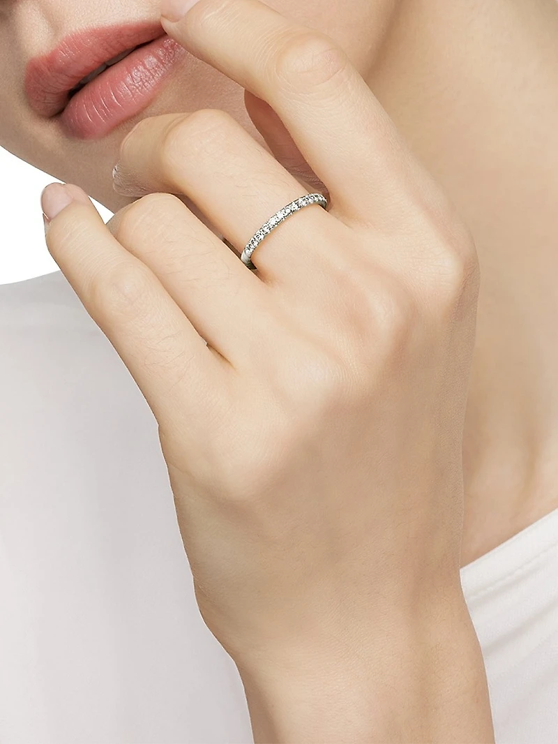 Cable Collectibles Stack Ring 18K White Gold