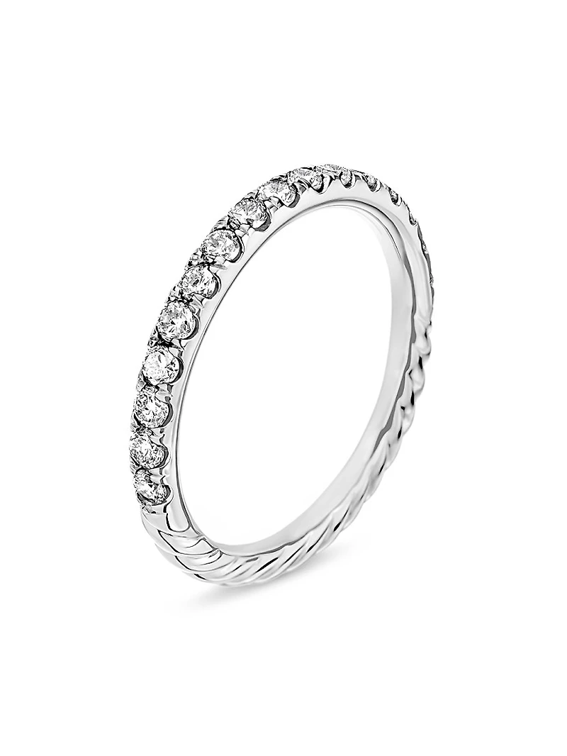 Cable Collectibles Stack Ring 18K White Gold