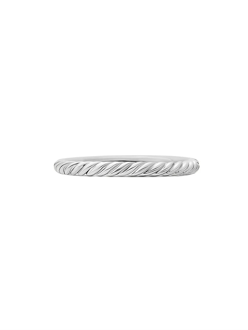 Cable Collectibles Stack Ring 18K White Gold