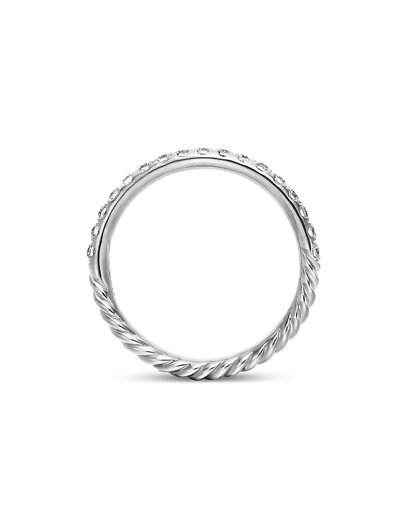 Cable Collectibles Stack Ring 18K White Gold