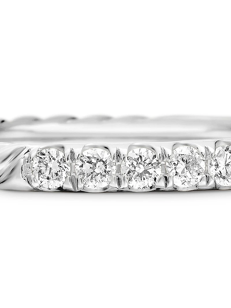 Cable Collectibles Stack Ring 18K White Gold
