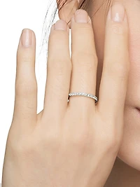 Cable Collectibles Stack Ring 18K White Gold