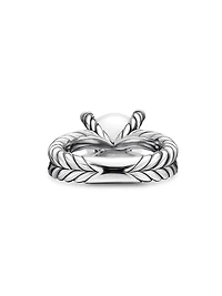 Cable Collectibles® Pearl Ring with Diamonds