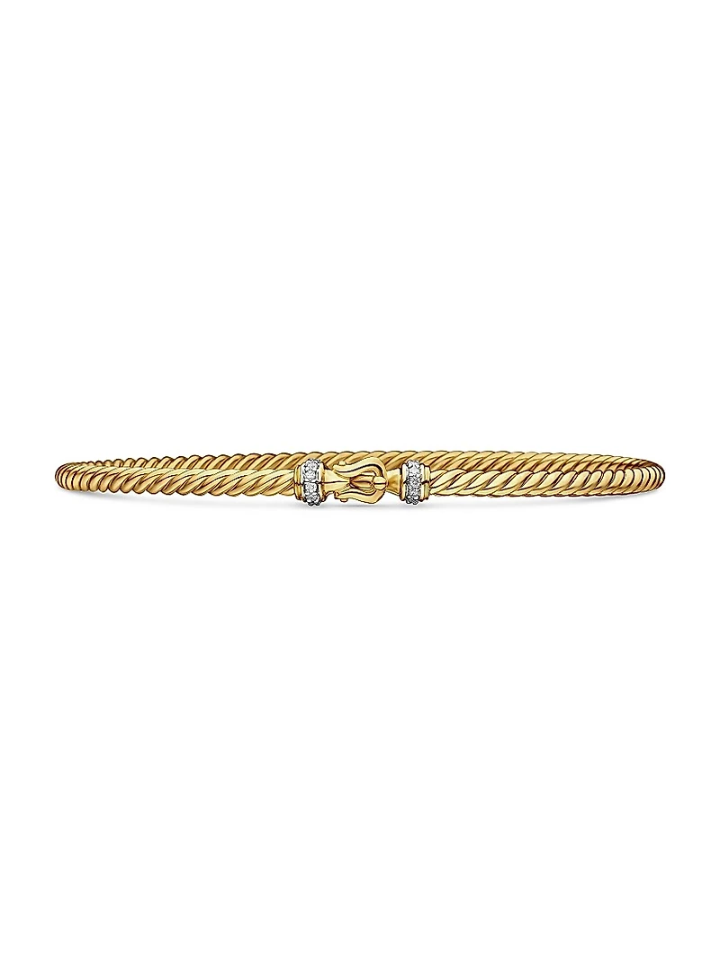 Buckle Classic Cable Bracelet 18K Yellow Gold