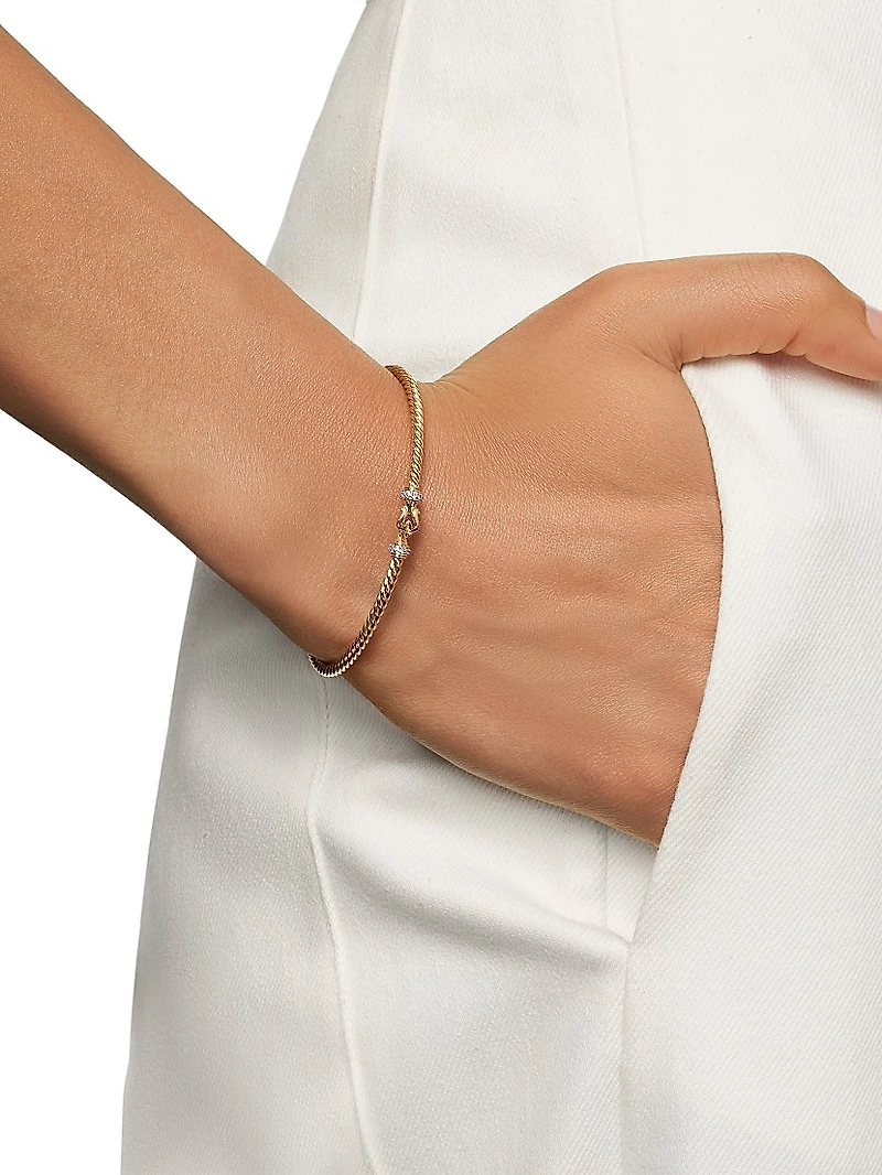 Buckle Classic Cable Bracelet 18K Yellow Gold