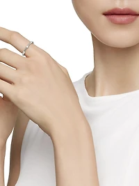 Cable Collectibles Stations Stack Ring 18K White Gold