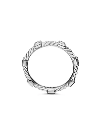Cable Collectibles Stations Stack Ring 18K White Gold