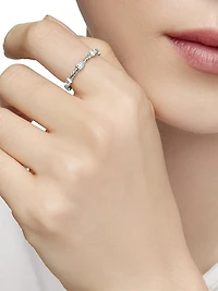 Cable Collectibles Stations Stack Ring 18K White Gold