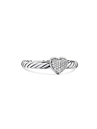 Cable Collectibles Heart Ring With Diamonds