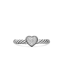 Cable Collectibles Heart Ring With Diamonds
