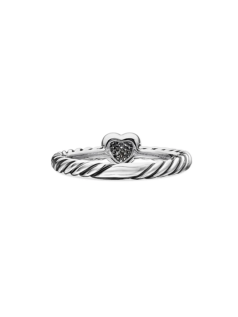 Cable Collectibles Heart Ring With Diamonds