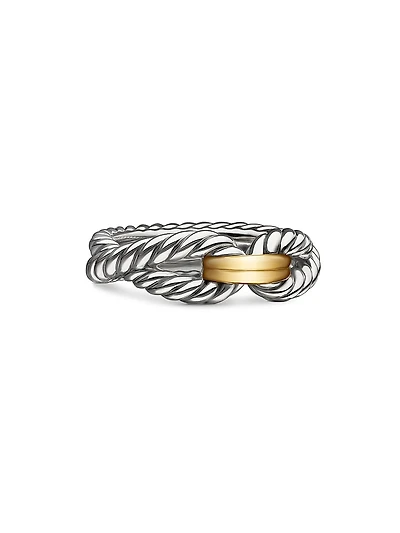 Cable Loop Band Ring Sterling Silver