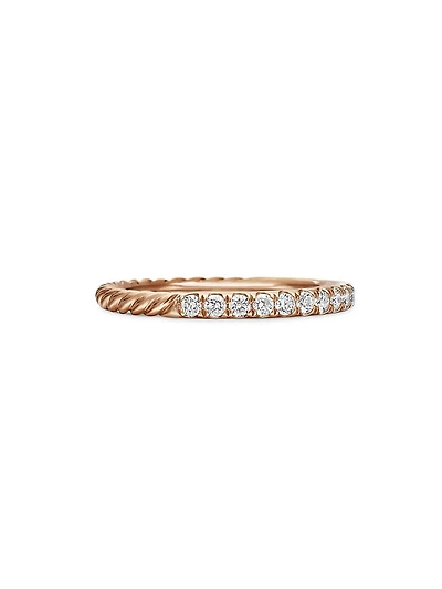 Cable Collectibles Stack Ring 18K Rose Gold