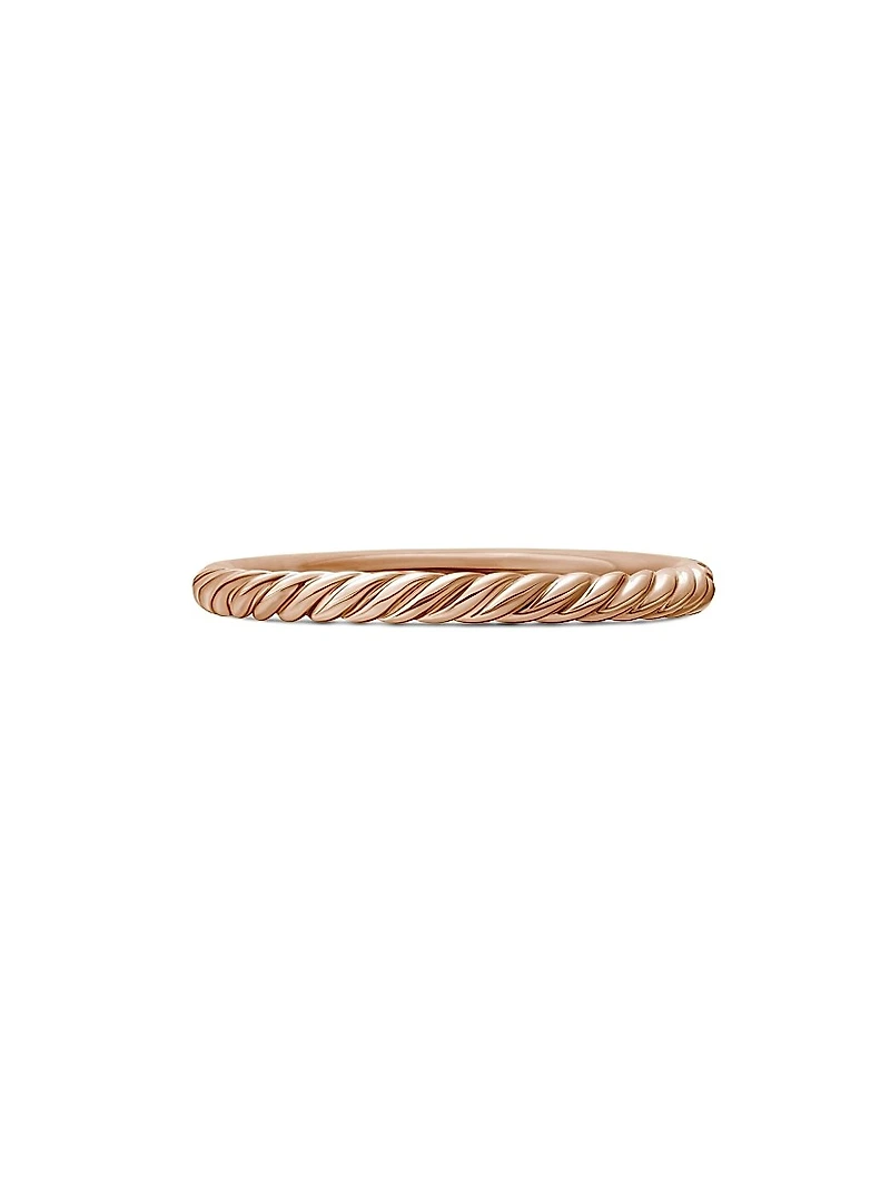 Cable Collectibles Stack Ring 18K Rose Gold