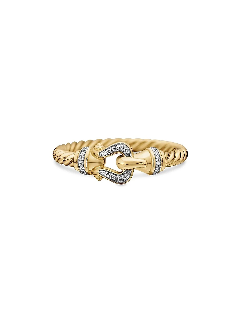 Cable Collectibles 18K Yellow Gold & Diamond Ring