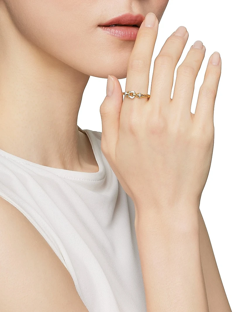 Cable Collectibles 18K Yellow Gold & Diamond Ring