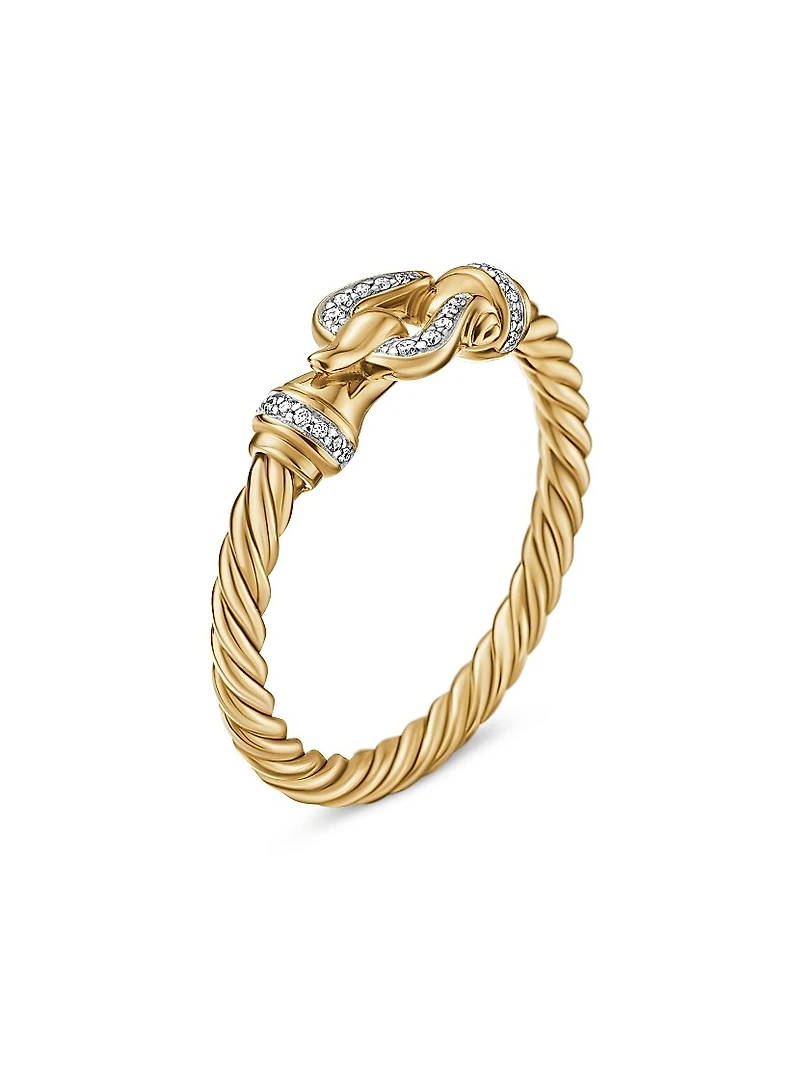 Cable Collectibles 18K Yellow Gold & Diamond Ring