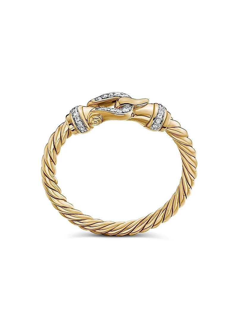 Cable Collectibles 18K Yellow Gold & Diamond Ring