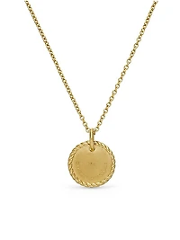 Cable Collectibles Moon and Stars Necklace in 18K Yellow Gold with Pavé Yellow Sapphires and Diamonds, 11mm
