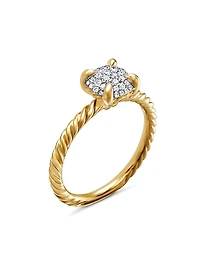 Châtelaine Ring 18K Yellow Gold with Full Pavé Diamonds