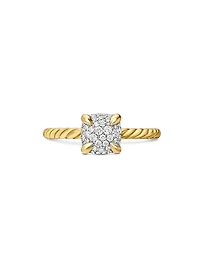 Châtelaine Ring 18K Yellow Gold with Full Pavé Diamonds