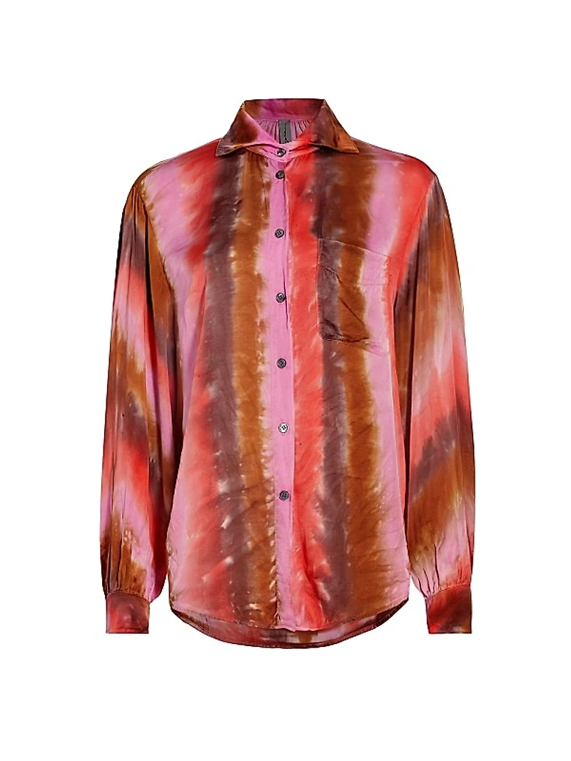 Elle Stripe Button-Front Shirt