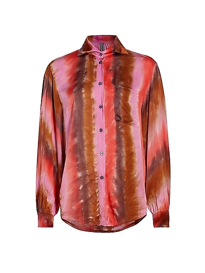 Elle Stripe Button-Front Shirt