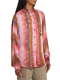 Elle Stripe Button-Front Shirt