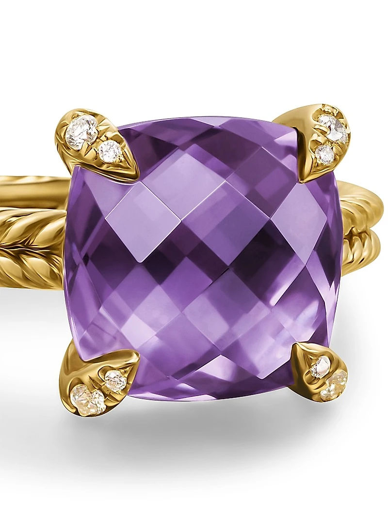 Chatelaine® Ring 18K Yellow Gold with Pavé Diamonds