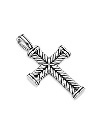 Chevron Cross Pendant in Sterling Silver