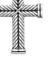 Chevron Cross Pendant in Sterling Silver