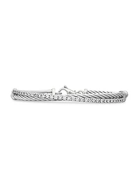 Crossover Bracelet with Diamonds