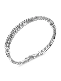 Crossover Bracelet with Diamonds