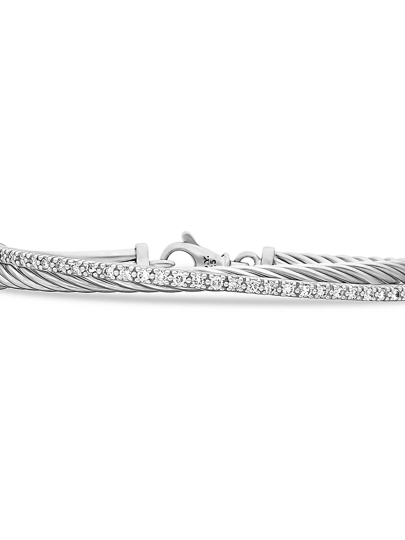 Crossover Bracelet with Diamonds