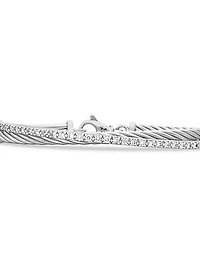 Crossover Bracelet with Diamonds