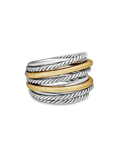 Crossover Ring Sterling Silver
