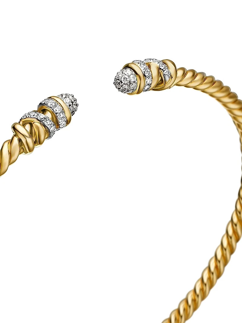 Helena End Station Bracelet 18K Yellow Gold with Diamonds